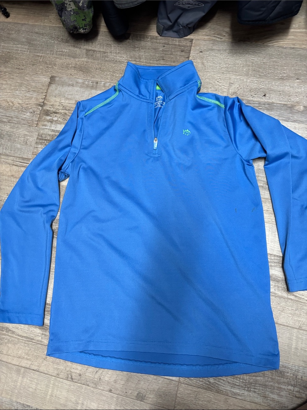 Southern Tide Blue Long-Sleeve Quarter-Zip Performance Pullover